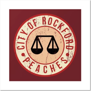 City of Rockford Peaches - Vintage Distressed Posters and Art